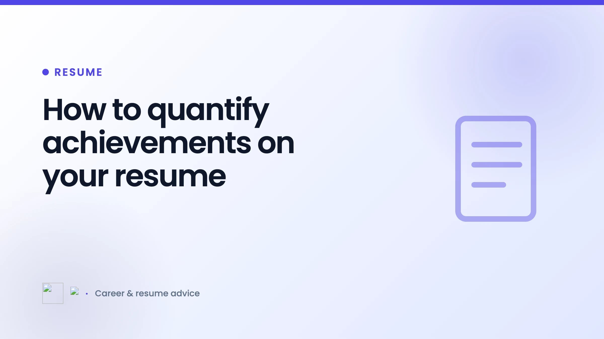 How to quantify achievements on your resume