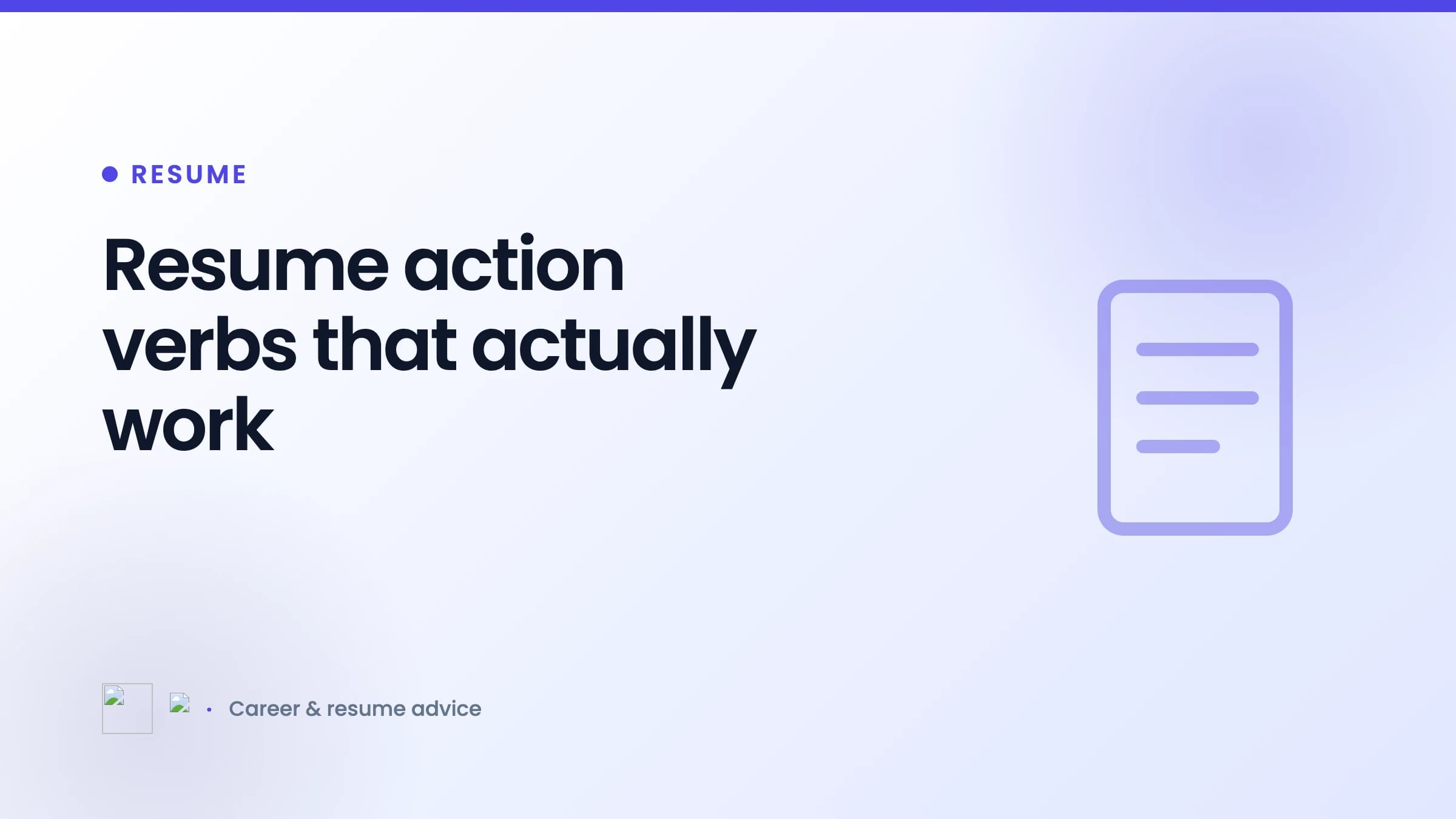 Resume action verbs that actually work