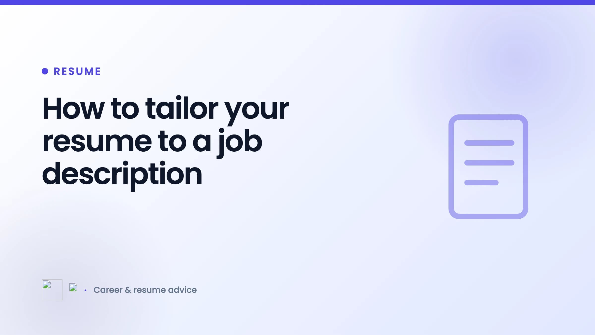 How to tailor your resume to a job description